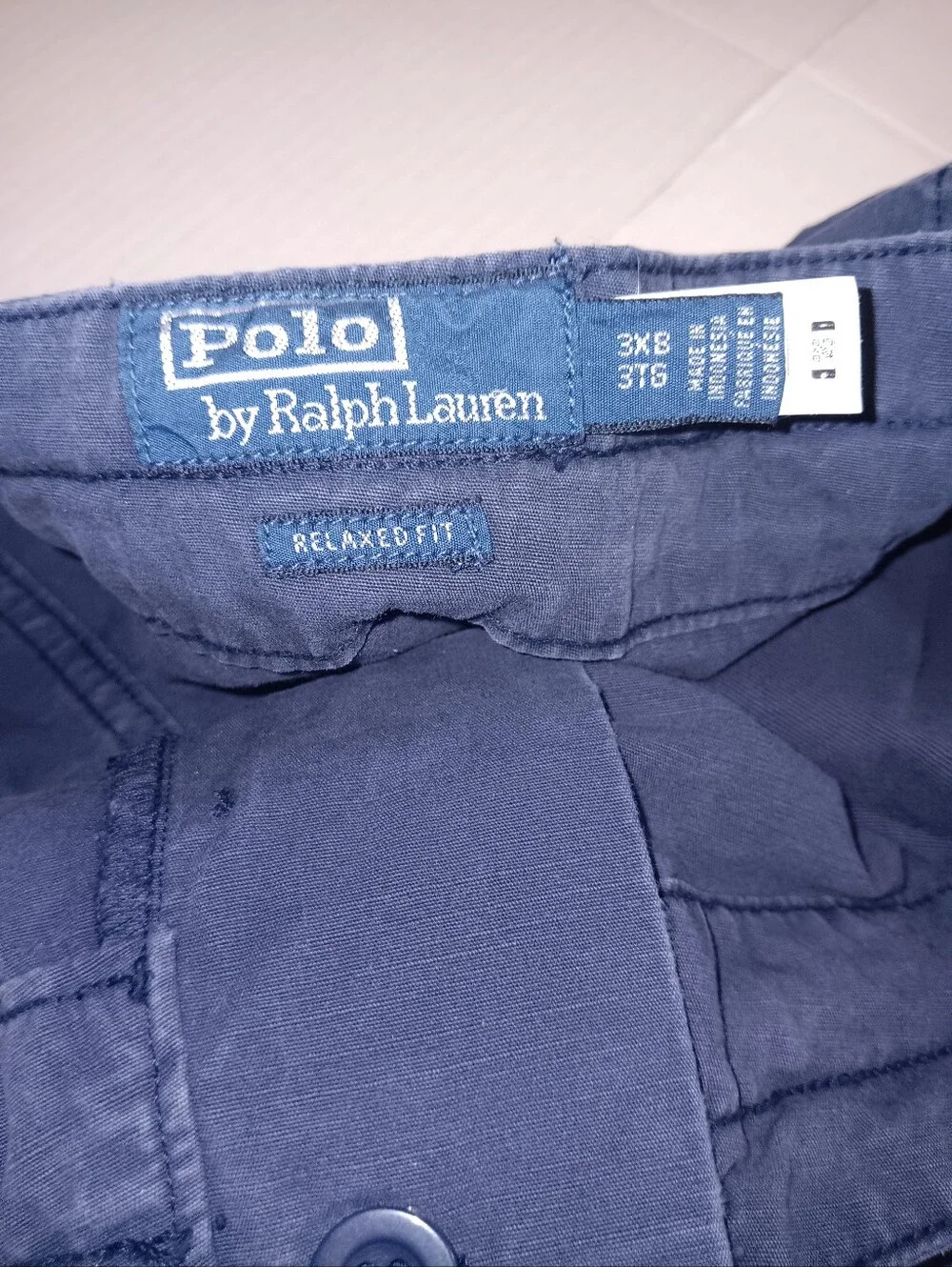 POLO RALPH LAUREN NAVY BLUE DRAWSTRING WAIST CARGO JOGGER STYLE PANTS